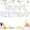 Colorful Celebrations: 16-Inch Mylar Foil Happy Birthday Balloons Banner - Eco-Friendly Decor for All Ages!